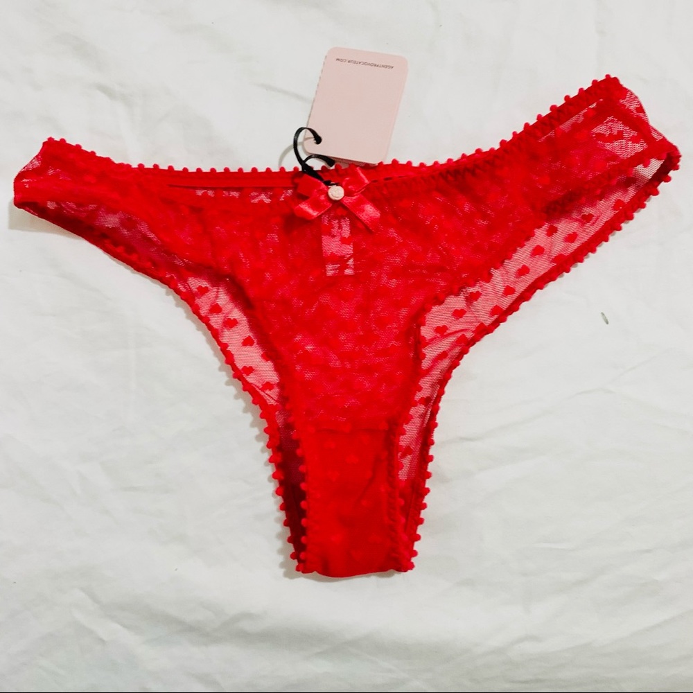 Agent Provocateur Red Lace Brief Size 2